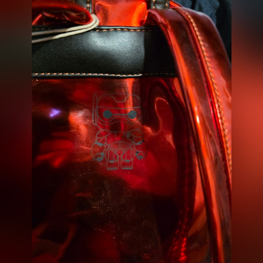 Loungefly Big Hero Six Baymax Battle Mode Armor Mini Backpack D23 Exclusive Red - Picture 3 of 8